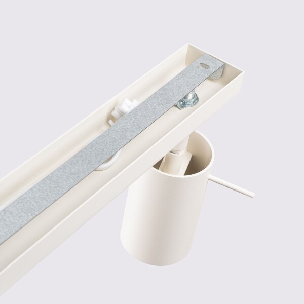 Deckenspot Beige Stahl GU10 L:45 cm 3-flmg verstellbar