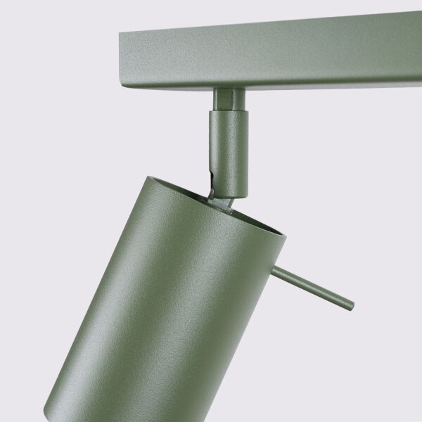 Deckenspot Olivgrün GU10 L:45 cm 3-flmg verstellbar
