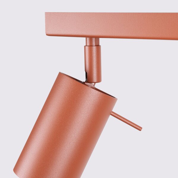 Deckenspot Ocker Stahl GU10 L:45 cm 3-flmg verstellbar