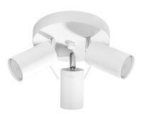 Deckenstrahler Stahl Wei&szlig; GU10 L:19 cm schwenkbar