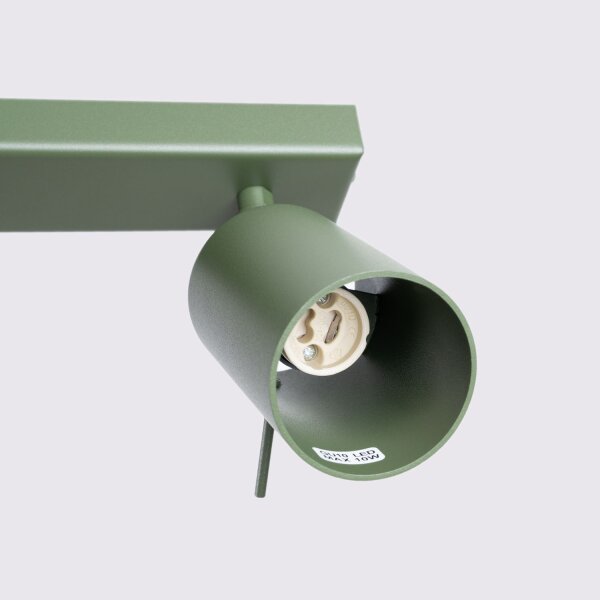 Deckenstrahler Olivgrün 4-flammig GU10 81 cm flexibel