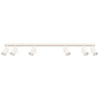 Deckenstrahler Wei&szlig; 6-flammig GU10 117 cm flexibel