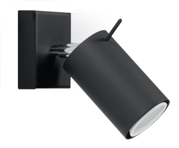 Wandstrahler flexibel Schwarz GU10 H:8 cm beweglich