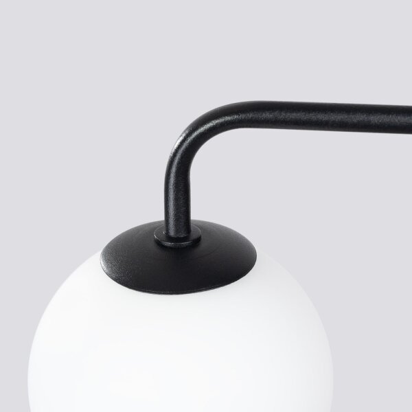 Wandleuchte Glas Stahl Schwarz G9 T:22 cm blendarm