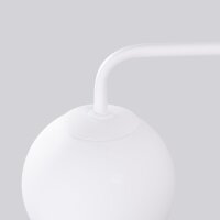 Wandleuchte mit Arm Glas Stahl Weiß G9 T:22 cm...