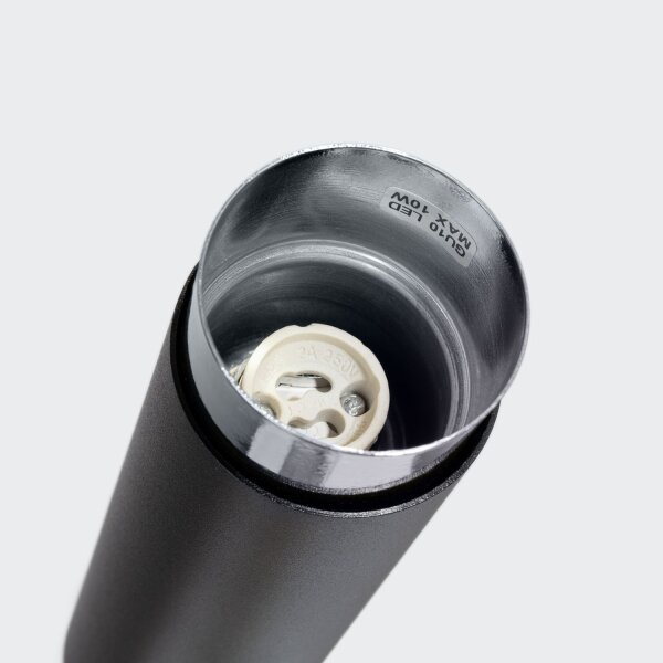 Elegante Deckenlampe Schwarz Chrom GU10 Ø6 cm rund