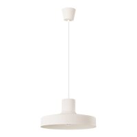 H&auml;ngelampe Stahl Beige E27 L:35 cm rund wohnlich