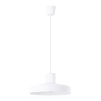 H&auml;ngelampe Stahl Wei&szlig; E27 L:35 cm rund gem&uuml;tlich