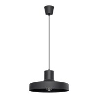 H&auml;ngelampe Stahl Schwarz E27 L:35 cm rund gem&uuml;tlich