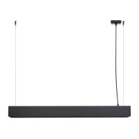 Gro&szlig;e H&auml;ngelampe Stahl Schwarz G13 3000 K L:100 cm