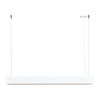 Gro&szlig;e Pendelleuchte Stahl Wei&szlig; G13 3000 K L:100 cm
