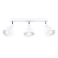 Deckenspot verstellbar Wei&szlig; Stahl E27 59 cm 3-flammig