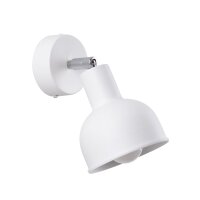 Wandstrahler Stahl Weiß E27 H:17 cm Spot schwenkbar