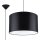 Runde Hängelampe Stoff Schwarz E27 rund Ø40 cm blendarm