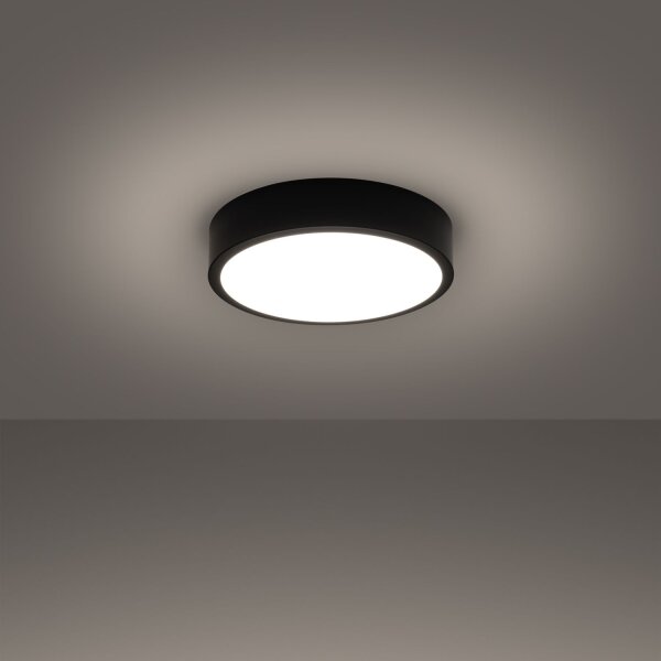 LED Deckenleuchte Aluminium Schwarz 3000 K L:30 cm rund