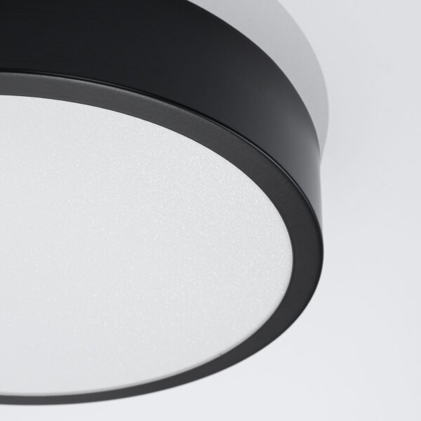 LED Deckenleuchte Aluminium Schwarz 3000 K L:30 cm rund