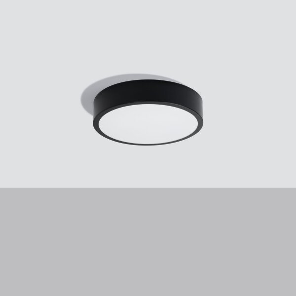 LED Deckenleuchte Aluminium Schwarz 3000 K L:30 cm rund