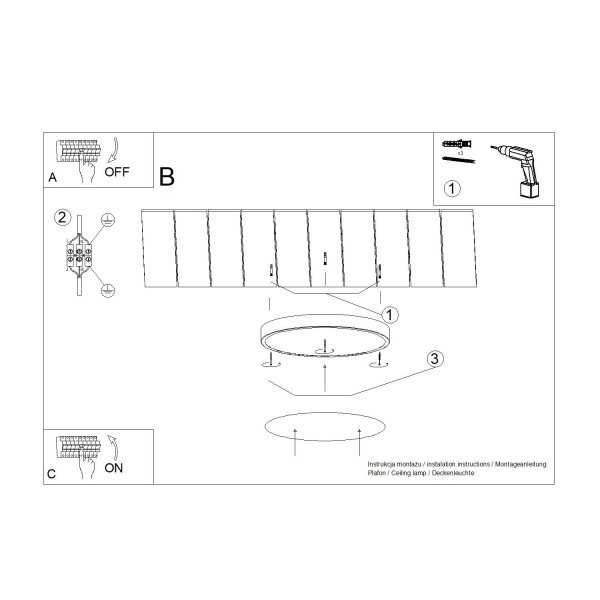 LED Deckenleuchte Aluminium Schwarz 3000 K L:30 cm rund