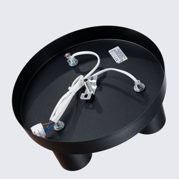 Deckenlampe Stahl Schwarz GU10 rund B:25 cm 3-flammig