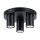 Deckenlampe Stahl Schwarz GU10 rund B:25 cm 3-flammig