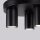 Deckenlampe Stahl Schwarz GU10 rund B:25 cm 3-flammig