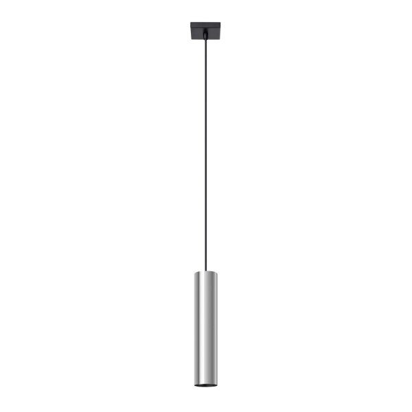 Hängelampe Stahl Chrom GU10 rund Ø8 cm akzentuiert