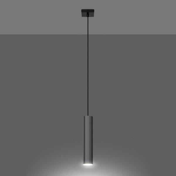 Hängelampe Stahl Chrom GU10 rund Ø8 cm akzentuiert