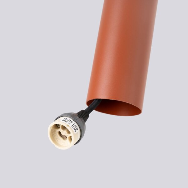 Pendelleuchte Stahl Ocker GU10 rund Ø8 cm akzentuiert