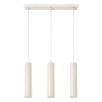 Lange H&auml;ngelampe Beige Stahl GU10 3-flammig 45 cm