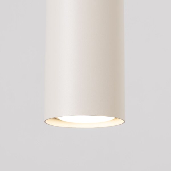 Runde Hängelampe Stahl Beige GU10 akzentuiert L:20 cm
