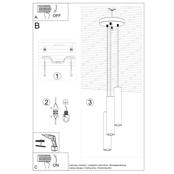 Runde Hängelampe Stahl Ocker GU10 akzentuiert L:20 cm