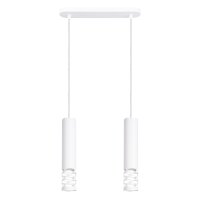Pendelleuchte Weiß Stahl GU10 L:33 cm lang 2-flammig