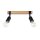 Deckenspot Holz Stahl Schwarz E27 flexibel 38 cm 2-flmg