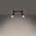Deckenspot Holz Stahl Schwarz E27 flexibel 38 cm 2-flmg
