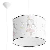 Pendelleuchte Kinder E27 M&auml;dchen Prinzessin &Oslash;40 cm rund