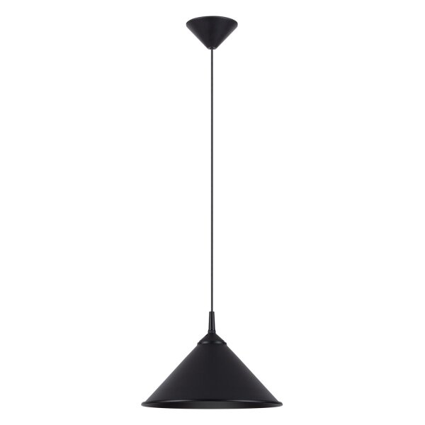 Hängelampe Schwarz Stahl E27 Ø30 cm rund Esstisch
