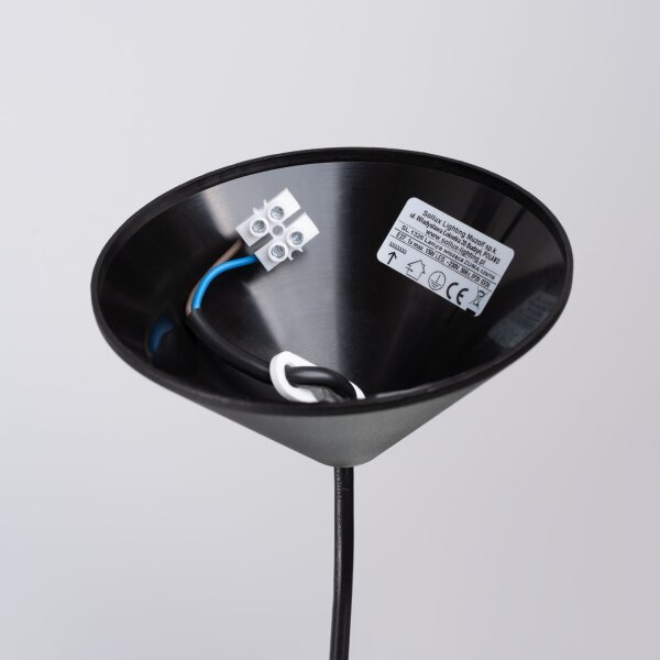 Hängelampe Schwarz Stahl E27 Ø30 cm rund Esstisch