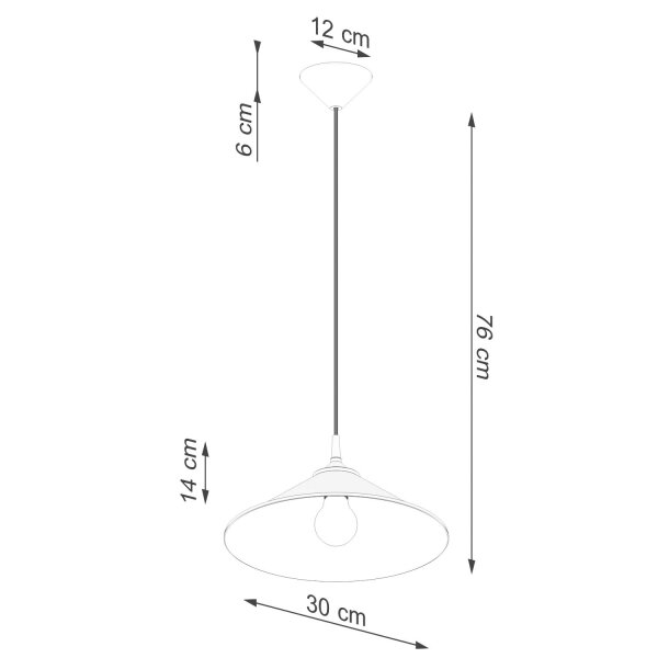 Hängelampe Schwarz Stahl E27 Ø30 cm rund Esstisch