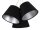 Pendelleuchte Retro Schwarz Silber Stoff 3-flmg