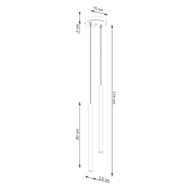 Pendelleuchte Ocker Stahl G9 L:15 cm 2-flammig stilvoll