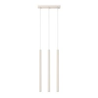 H&auml;ngelampe Beige Stahl G9 30 cm lang 3-flammig stilvoll