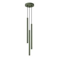 Runde Hängelampe Olivgrün Stahl G9 L:19,5 cm...