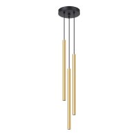 Runde Hängelampe Gold Schwarz G9 L:20 cm 3-flammig