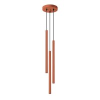 Runde Hängelampe Stahl Ocker G9 L:19,5 cm 3-flammig