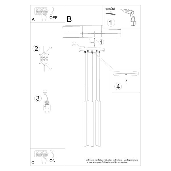 Hängelampe Stahl Olivgrün G9 L:25 cm rund akzentuiert