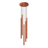 H&auml;ngelampe Stahl Ocker G9 L:25 cm rund akzentuiert
