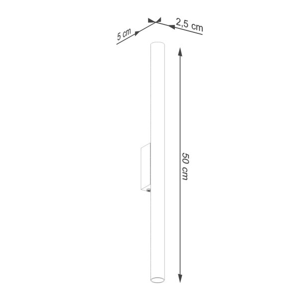 Up Down Wandlampe Gold Stahl G9 H:50 cm indirekt