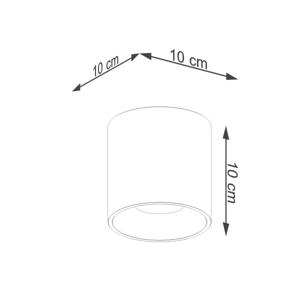 Deckenleuchte Gold Stahl GU10 akzentuiert Ø10 cm rund