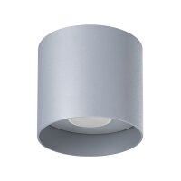 Deckenleuchte Aluminium Grau GU10 &Oslash;12 cm rund Aufbau