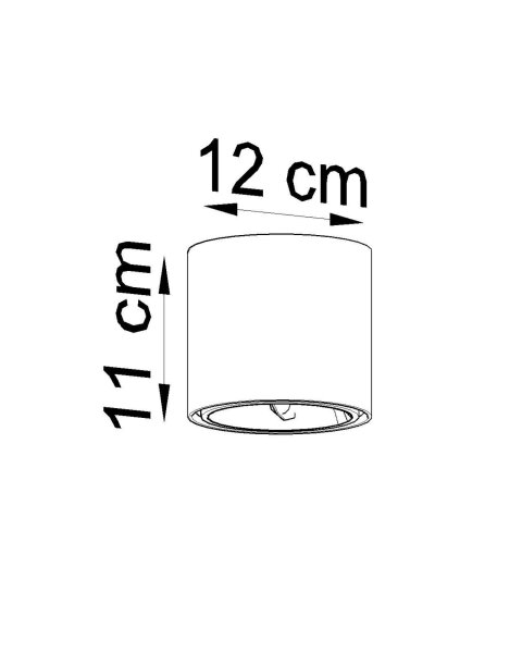 Deckenlampe Aluminium Weiß GU10 Ø12 cm rund Aufbau Spot